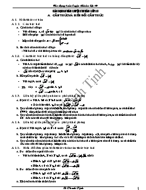Các dạng toán luyện thi vào lớp 10